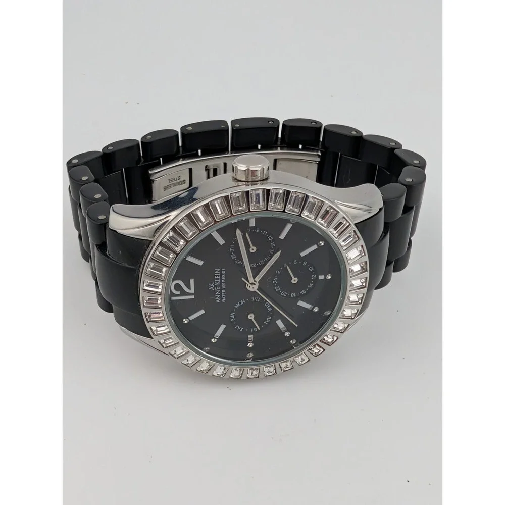 Anne Klein Watch Women 39mm Case Pave Bezel 6.75